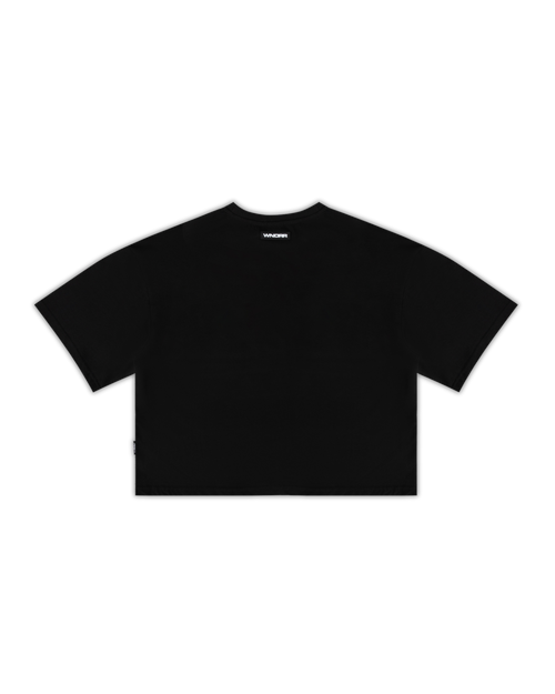 BABY CROPPED FIT TEE - BLACK