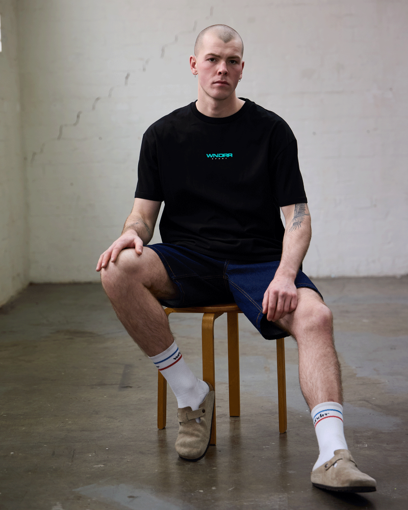 COLLECTIVE BOX FIT TEE - BLACK