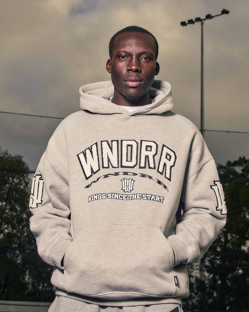 INSTITUTE HOOD SWEAT - GREY MARLE