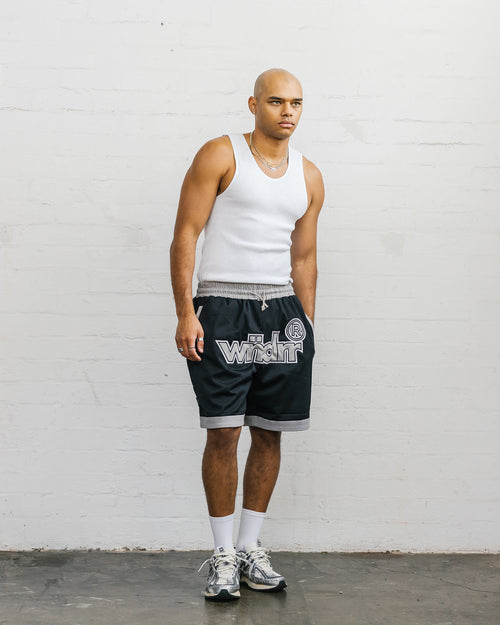 OFFCUT COURT SHORT - BLACK/GREY