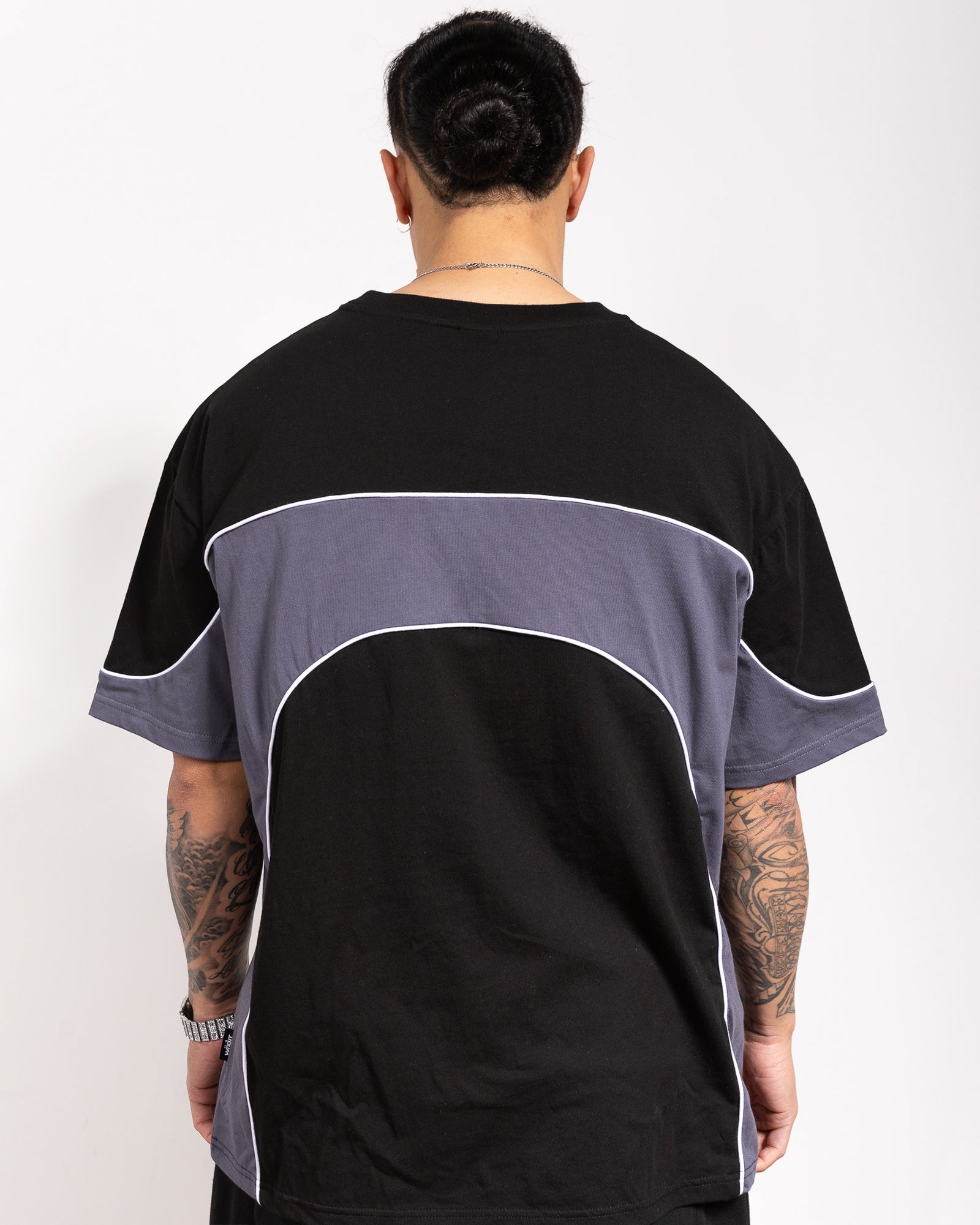 PALADIN PANEL BOX FIT TEE - BLACK/BLUE