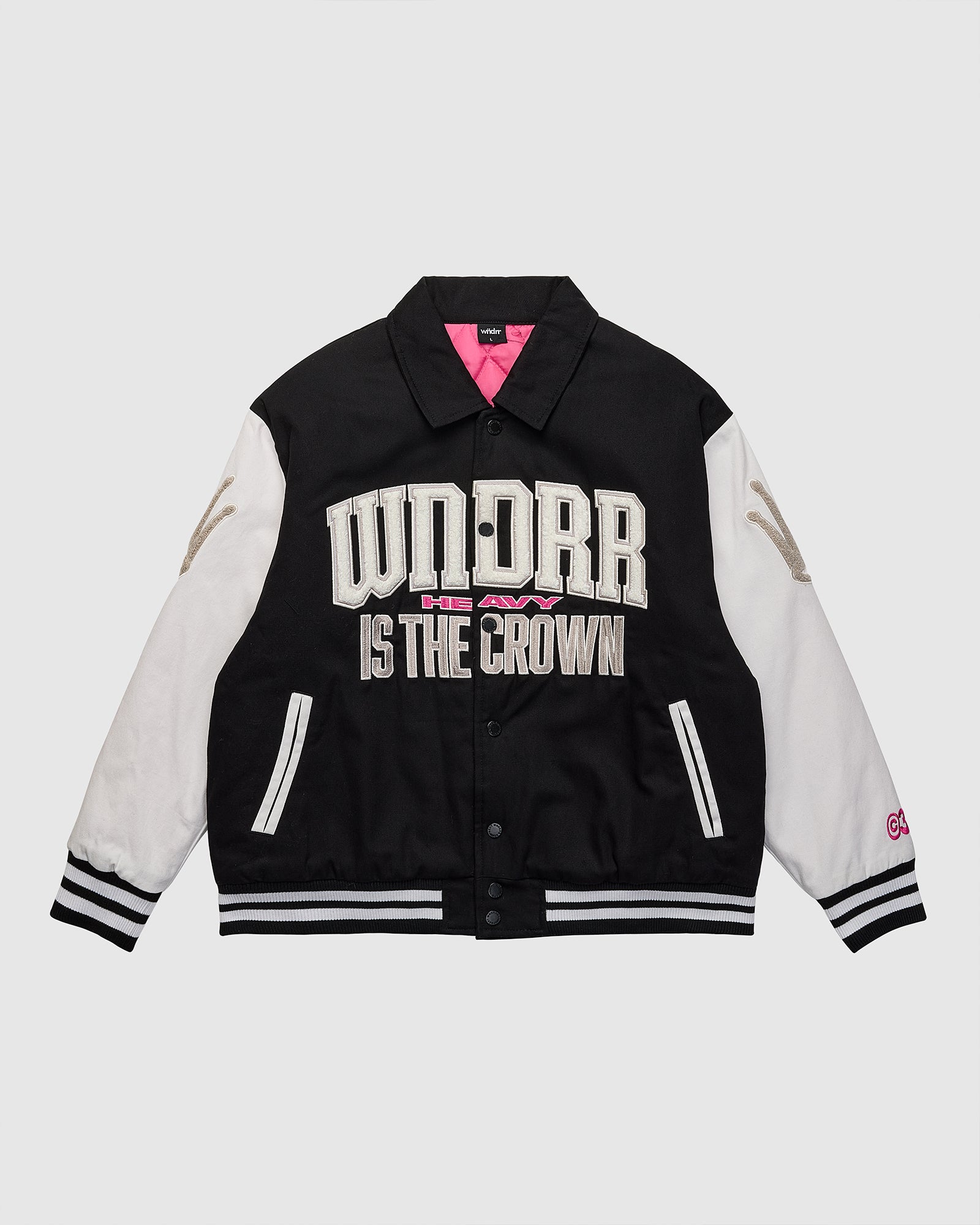PROLOGUE VARSITY JACKET - BLACK/OFF WHITE