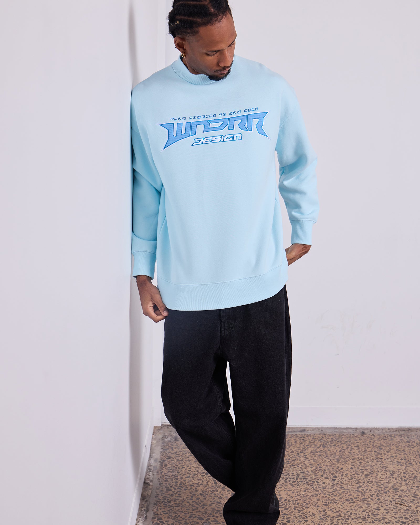 PULSE CREW SWEAT - BABY BLUE