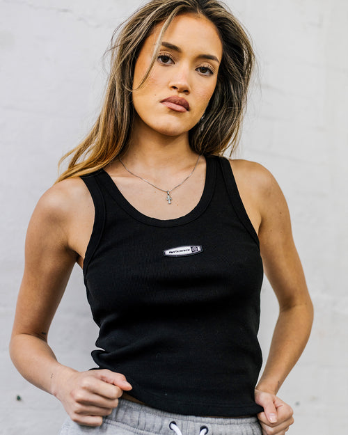 ROTHMAN RIB TANK TOP - BLACK