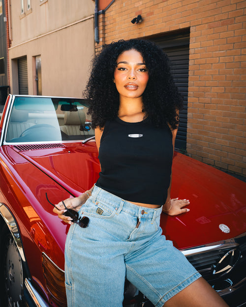 ROTHMAN RIB TANK TOP - BLACK