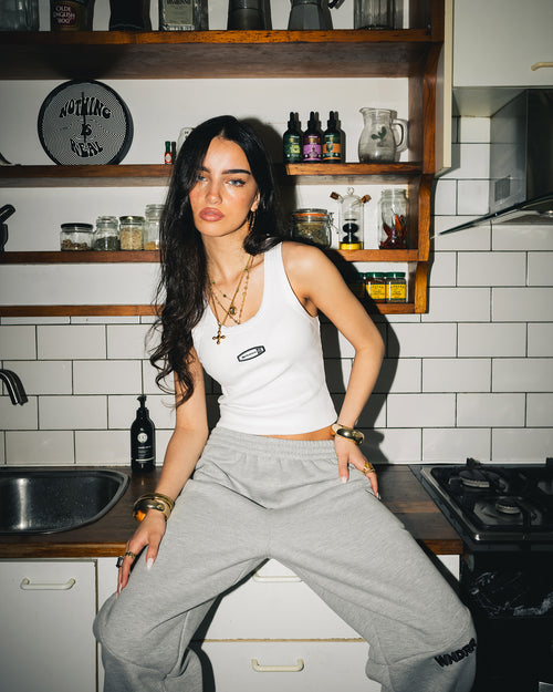 ROTHMAN RIB TANK TOP - WHITE