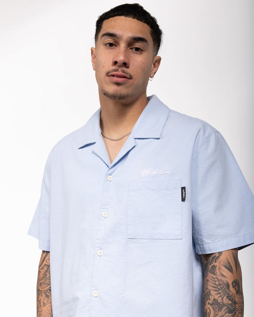 SCRIPT S/S SHIRT - BALLARD BLUE