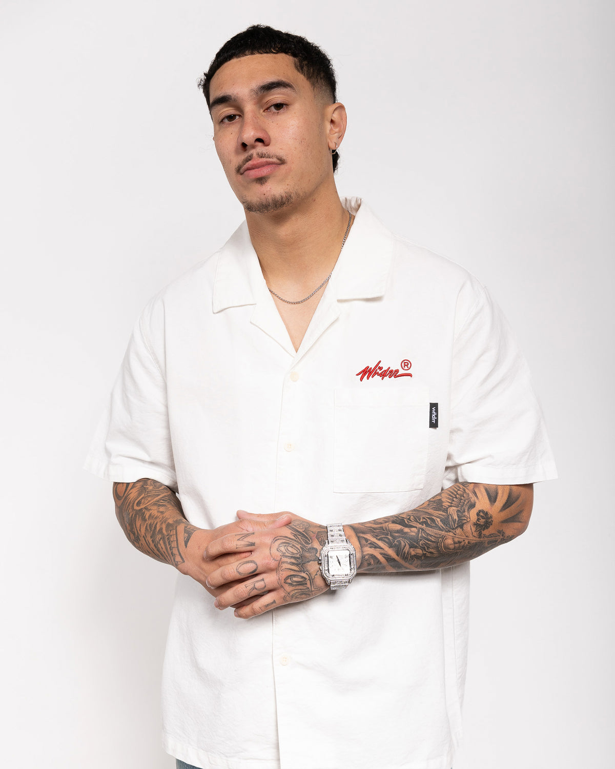 SCRIPT S/S SHIRT - WHITE