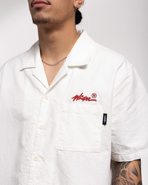 SCRIPT S/S SHIRT - WHITE