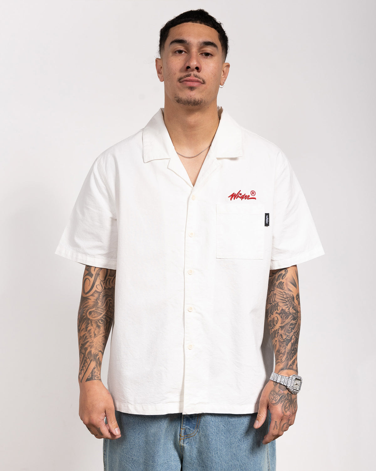SCRIPT S/S SHIRT - WHITE