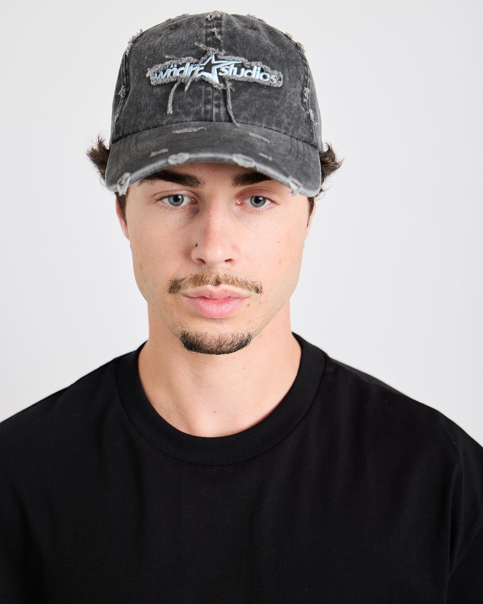 STXR DISTRESSED CAP - WASHED BLACK