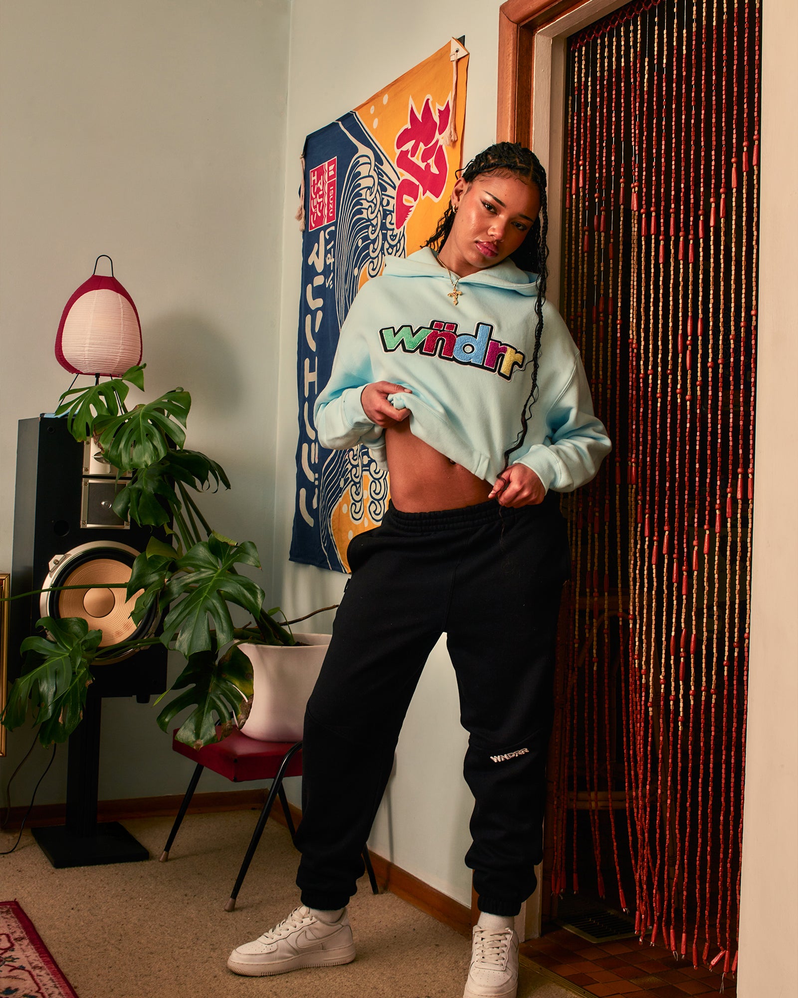 TINT HOOD SWEAT - BABY BLUE