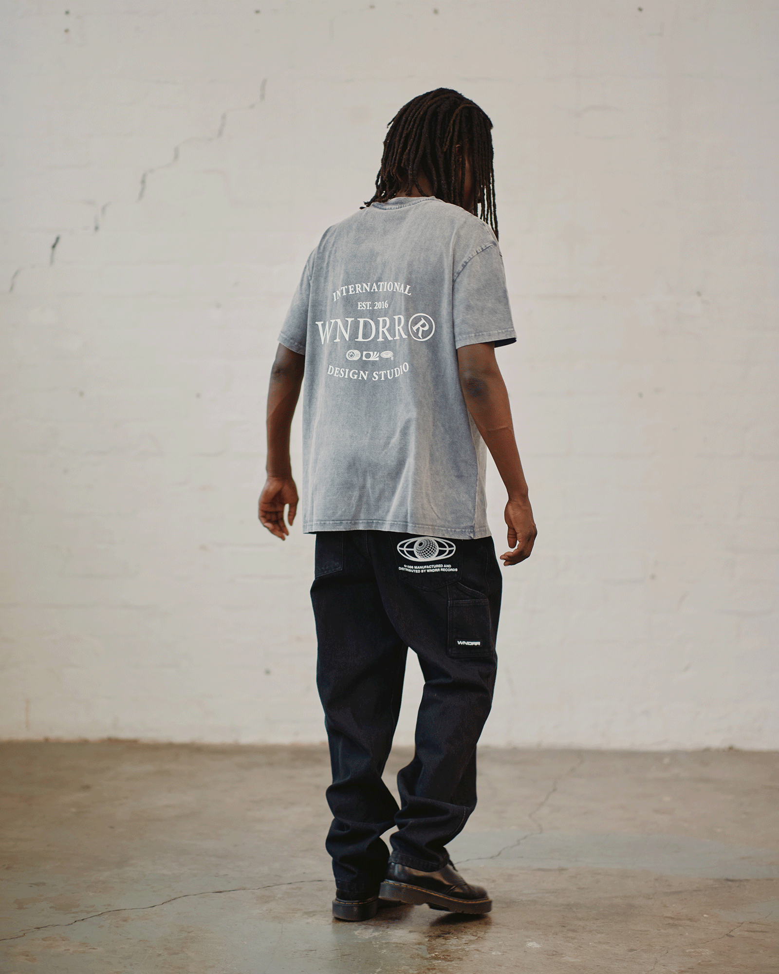 SHERIFF BOX FIT TEE - WASHED GREY