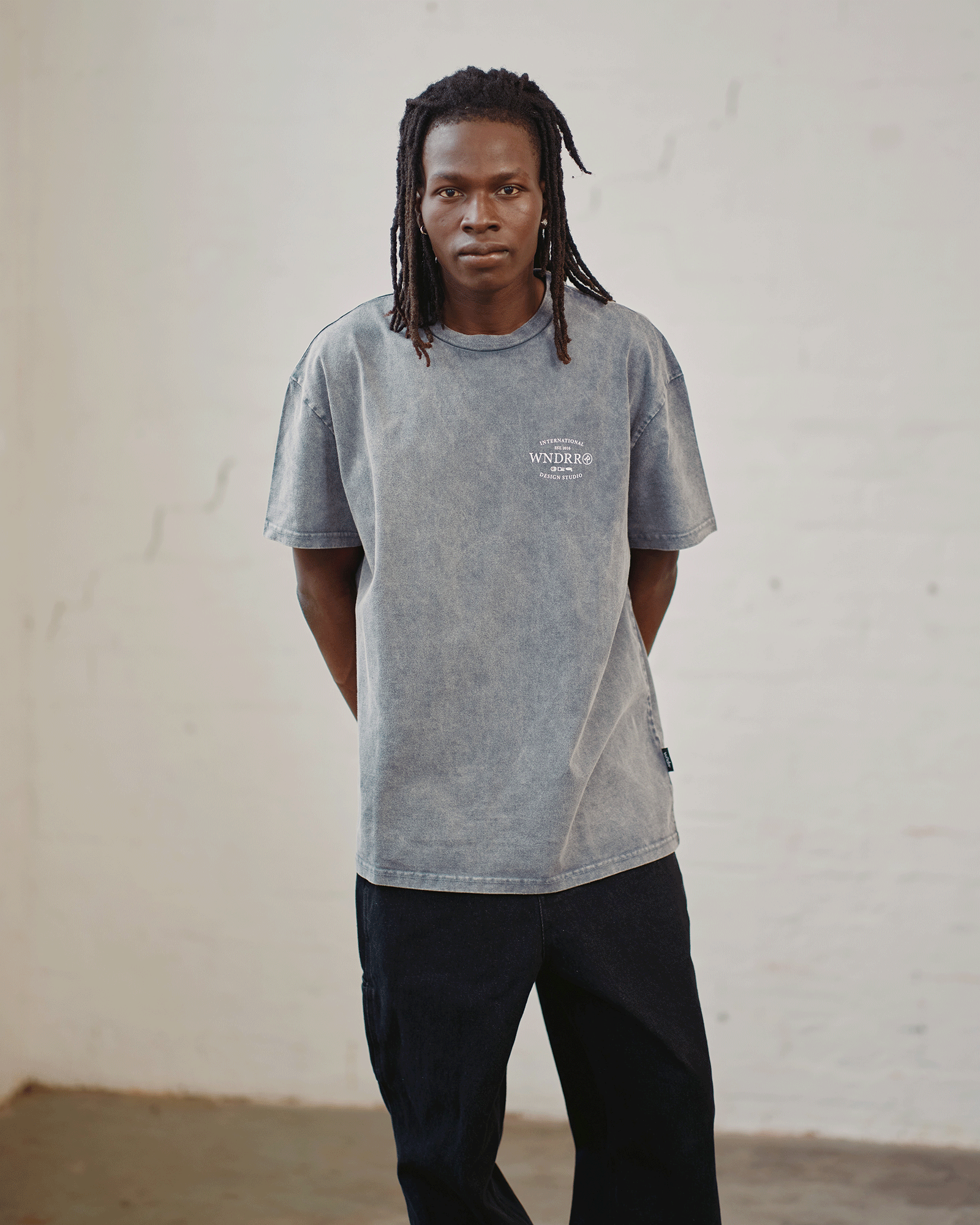 SHERIFF BOX FIT TEE - WASHED GREY