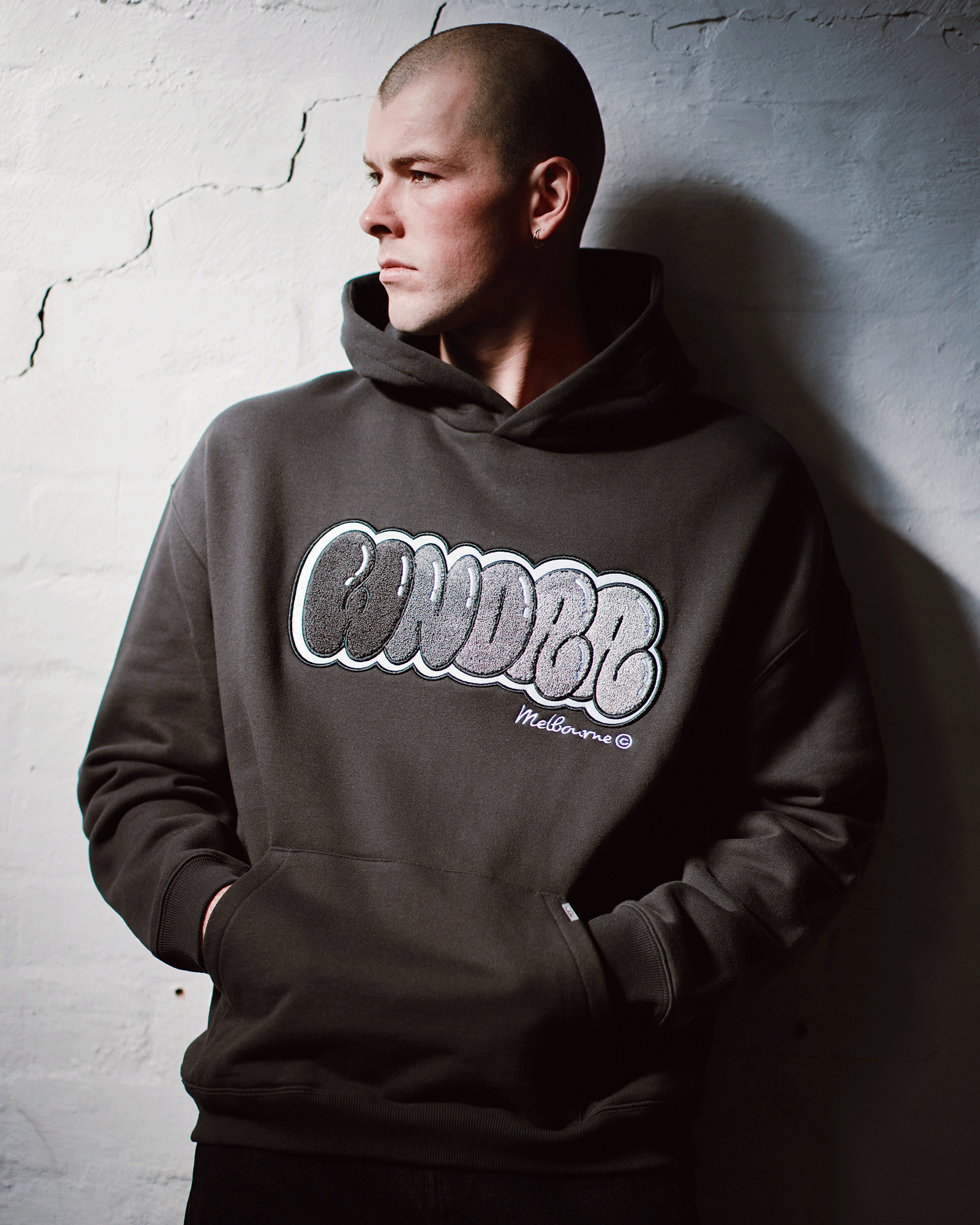 BLISSED HOOD SWEAT - FADED BLACK