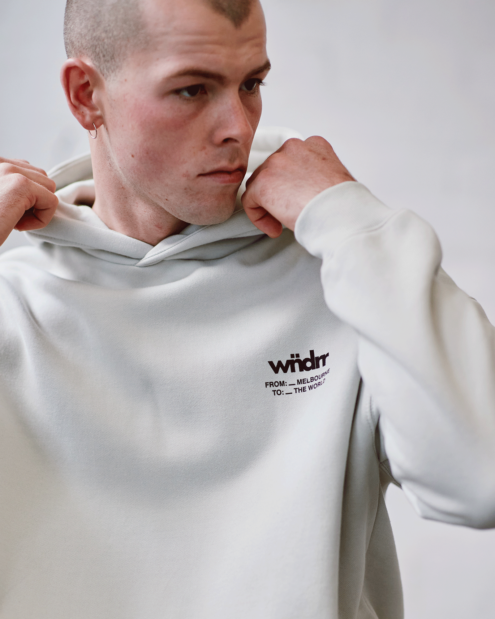 THE WORLD HOOD SWEAT - OYSTER