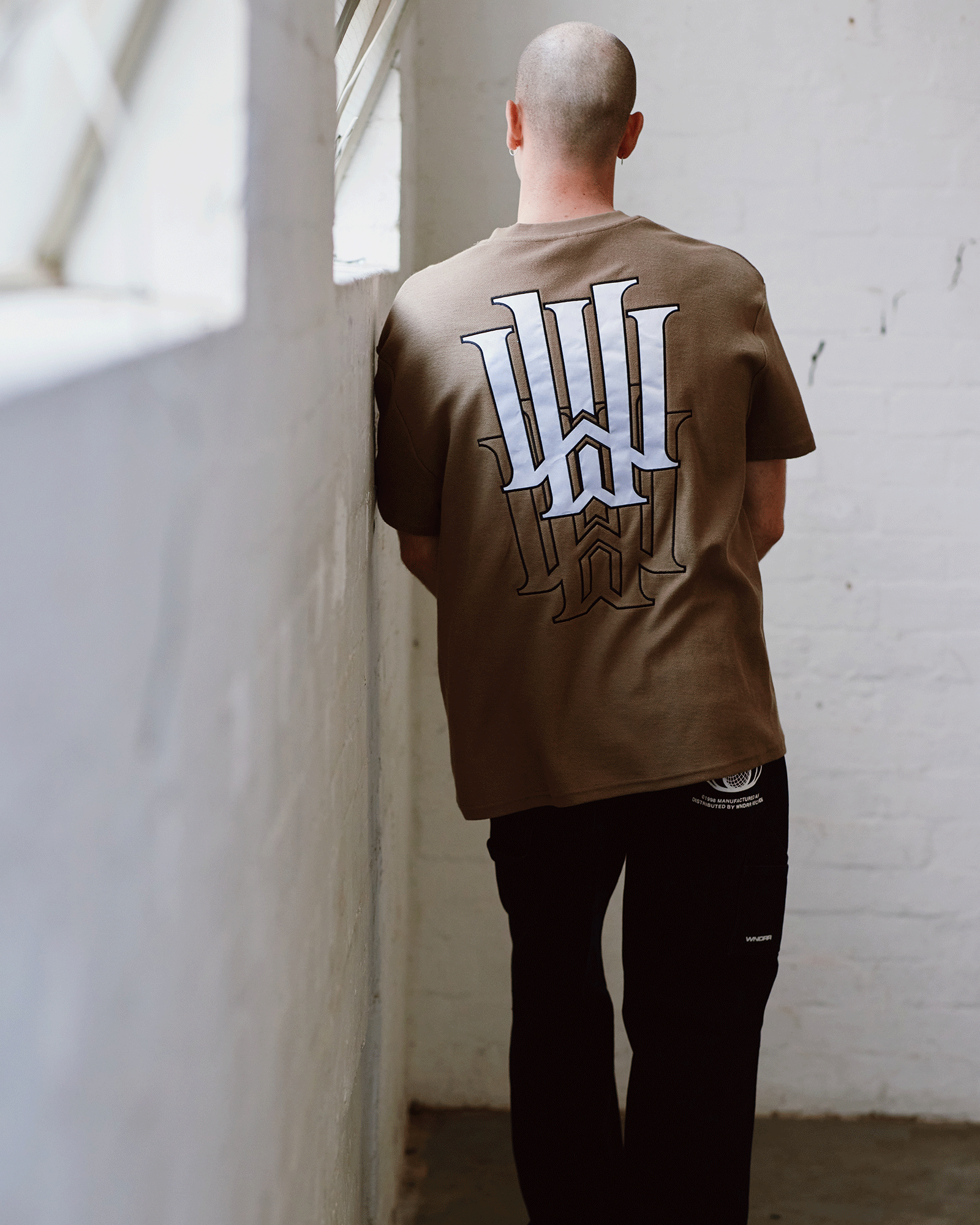 FADED FRENCH TERRY TEE - TAUPE