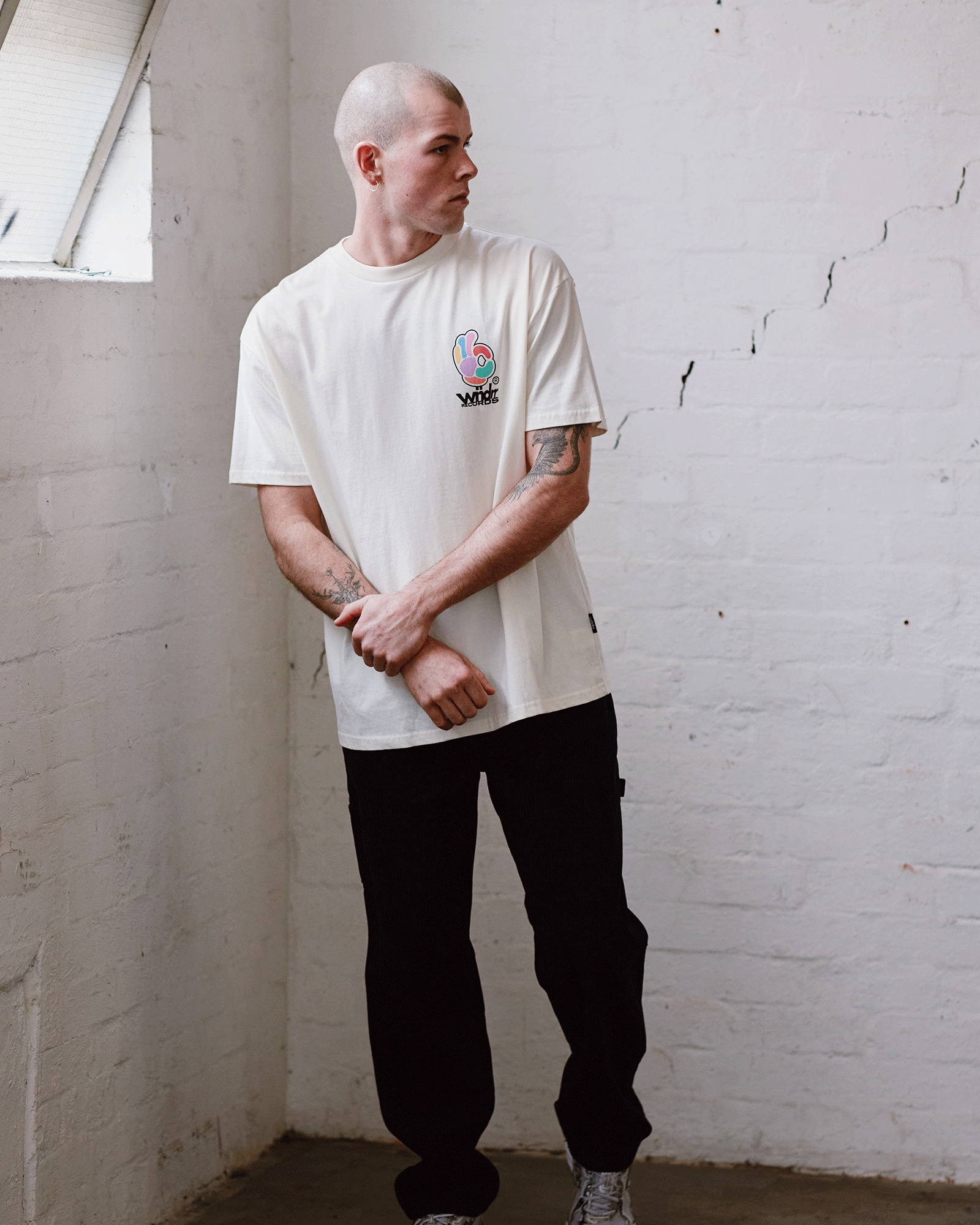BENNY BOX FIT TEE - OFF WHITE