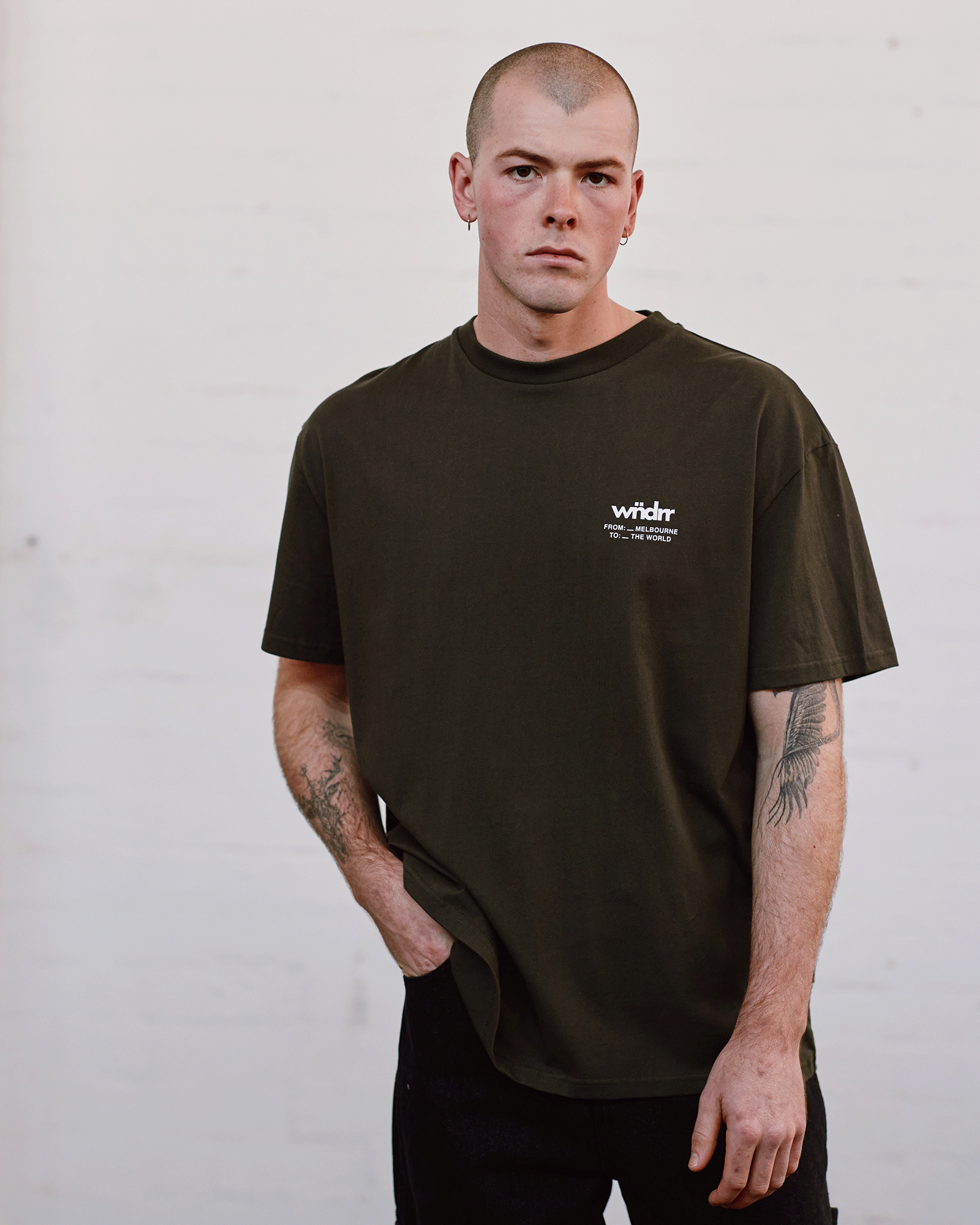 THE WORLD BOX FIT TEE - INK