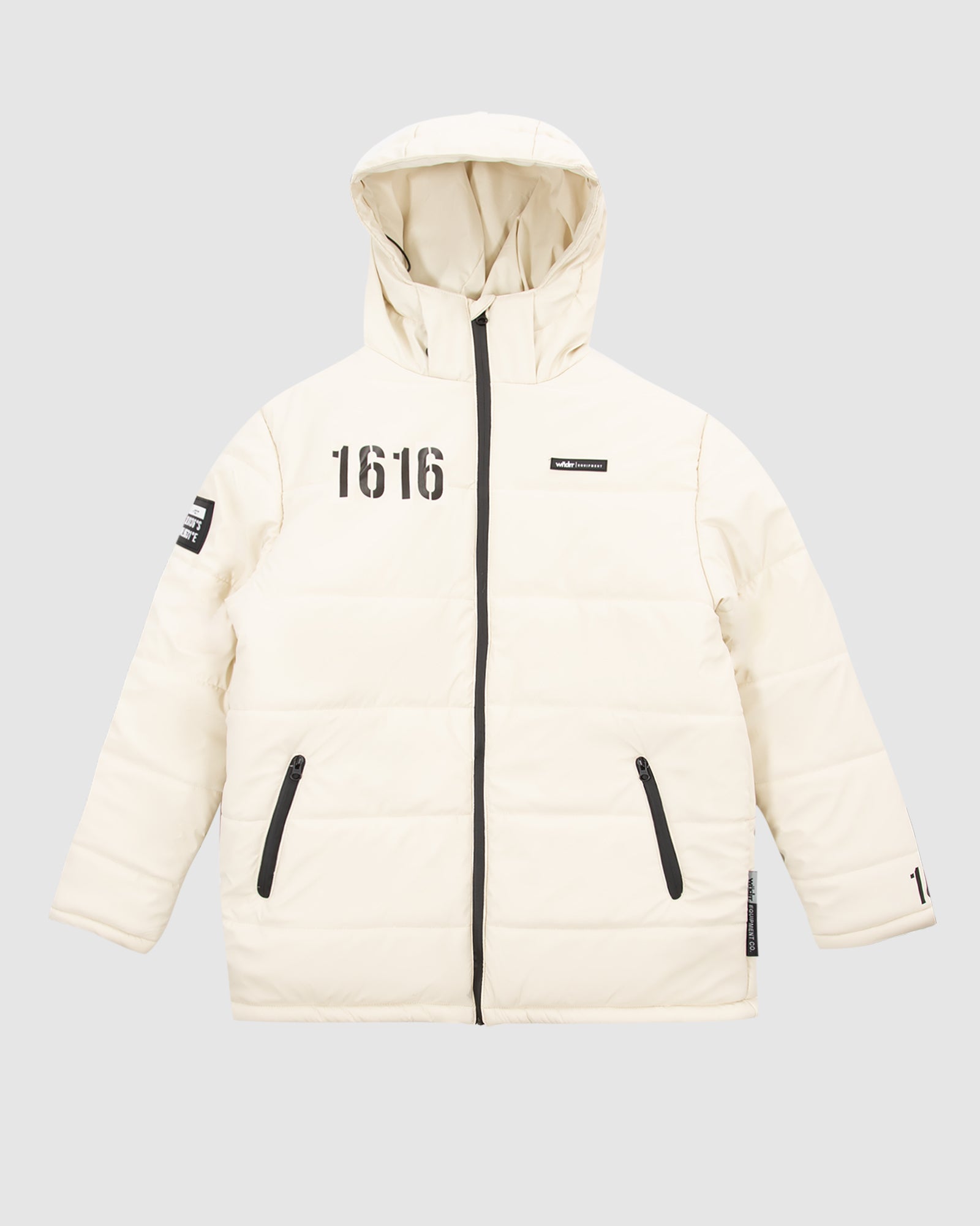 COUNT IT PUFFER JACKET - OFF WHITE