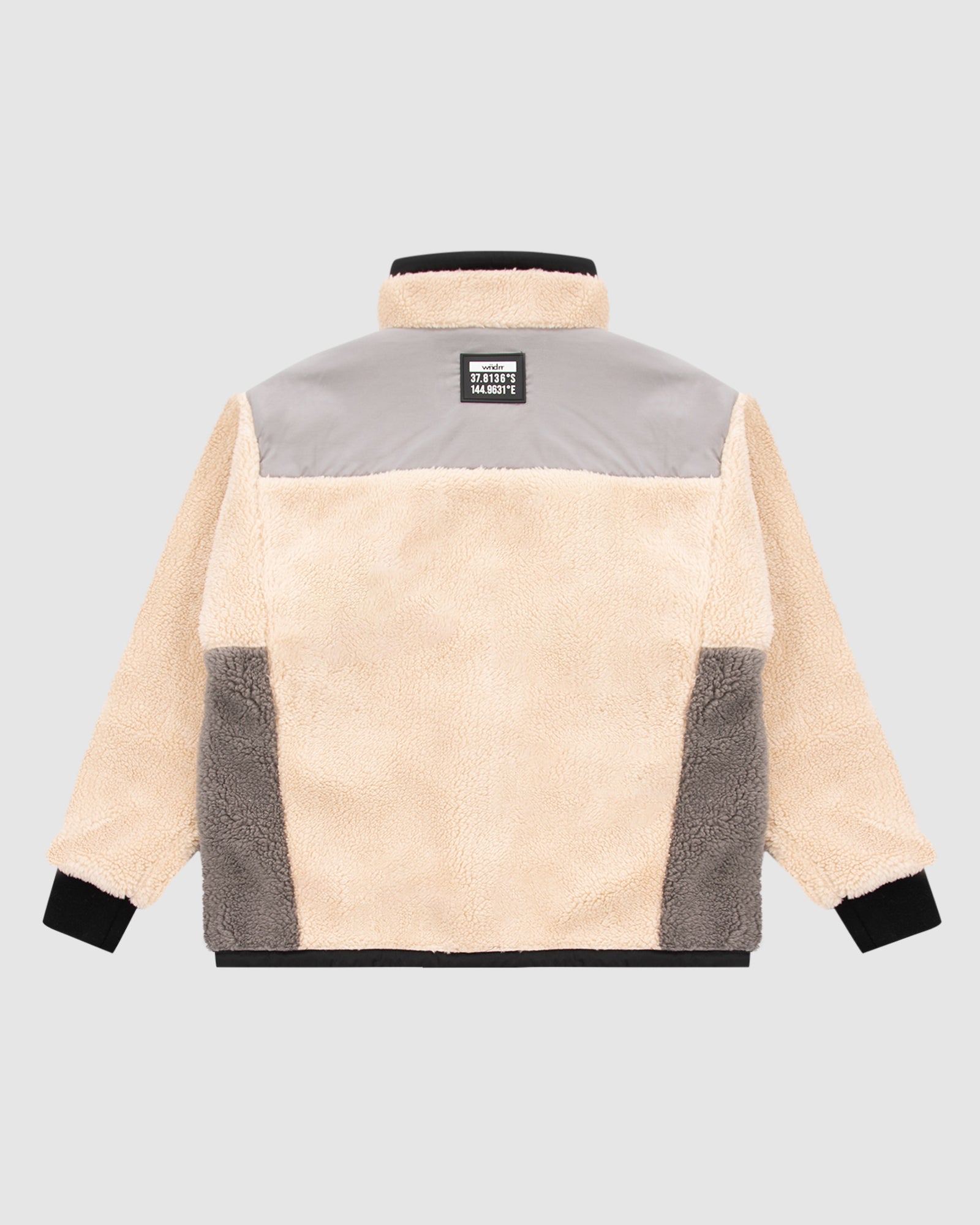 COUNT IT SHERPA JACKET - GREY/OFF WHITE