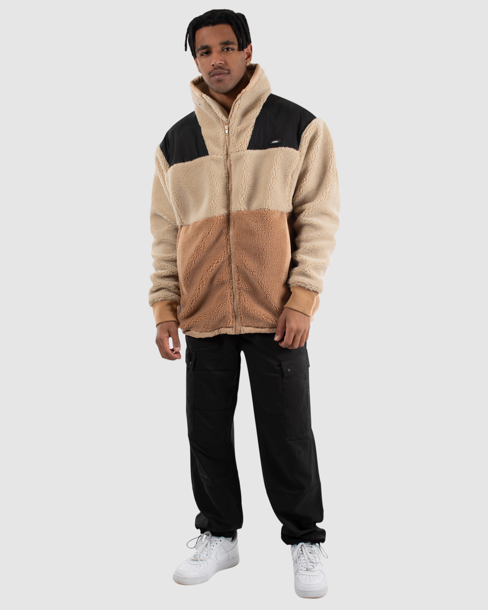 TASMAN SHERPA JACKET - TAN/BLACK