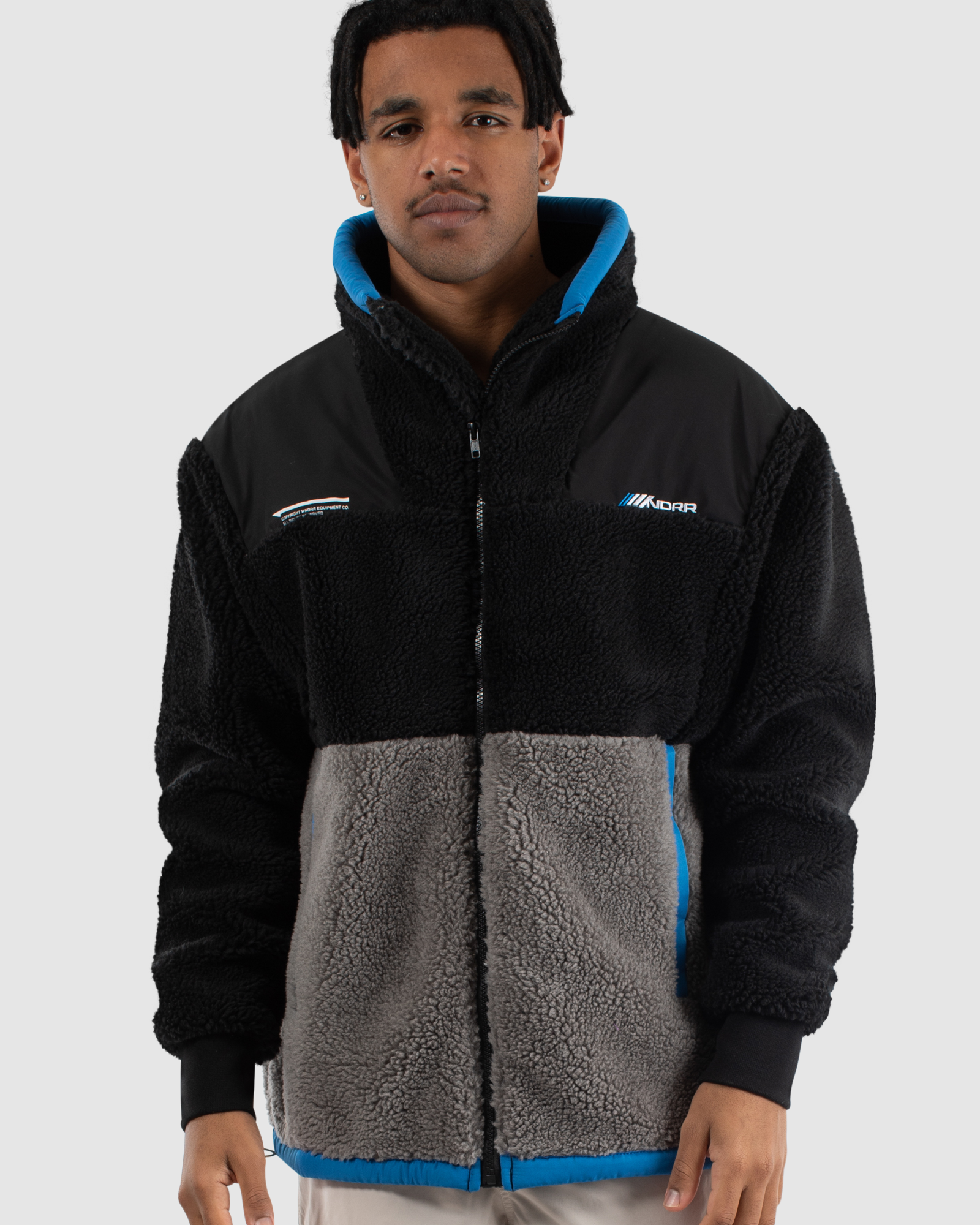 COMPOUND SHERPA JACKET - BLACK/GREY