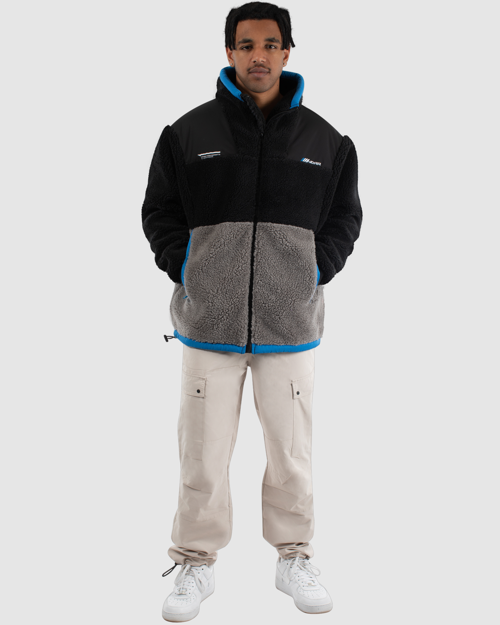 COMPOUND SHERPA JACKET - BLACK/GREY