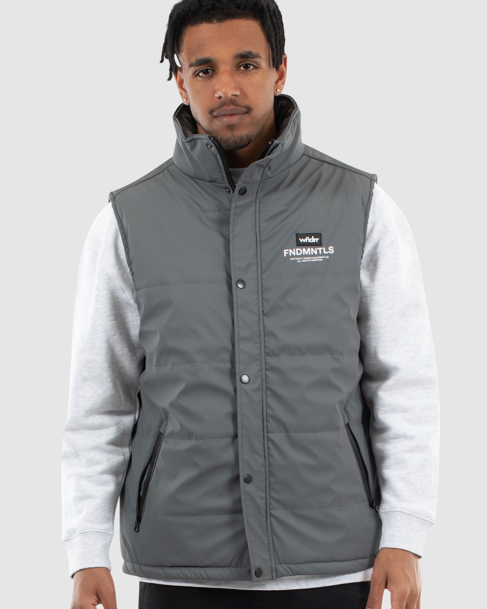 WHITMORE PUFFER VEST - CHARCOAL